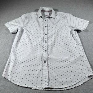 International Report 4 Way Stretch Collared Short Sleeve Casual Size Medium